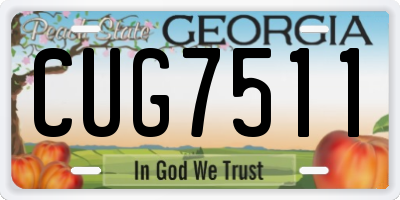 GA license plate CUG7511
