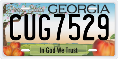 GA license plate CUG7529