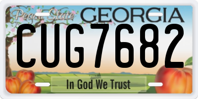 GA license plate CUG7682