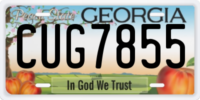 GA license plate CUG7855