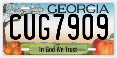 GA license plate CUG7909