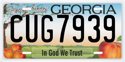 GA license plate CUG7939