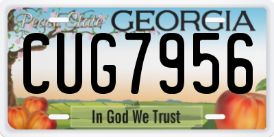 GA license plate CUG7956