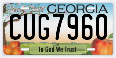 GA license plate CUG7960