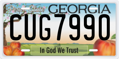GA license plate CUG7990