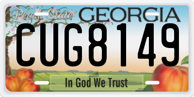 GA license plate CUG8149