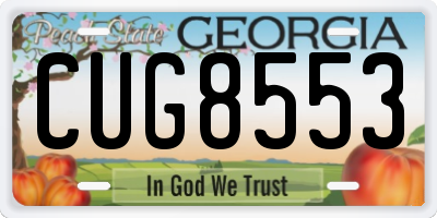 GA license plate CUG8553