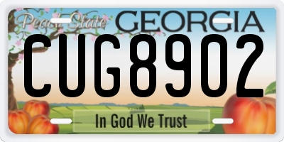 GA license plate CUG8902