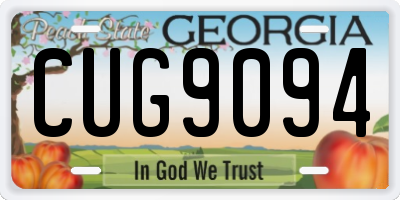 GA license plate CUG9094