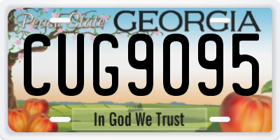 GA license plate CUG9095