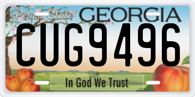 GA license plate CUG9496
