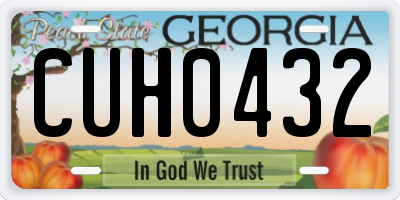 GA license plate CUH0432