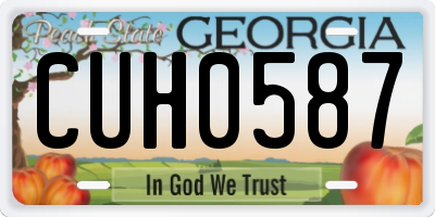 GA license plate CUH0587