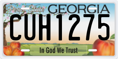 GA license plate CUH1275