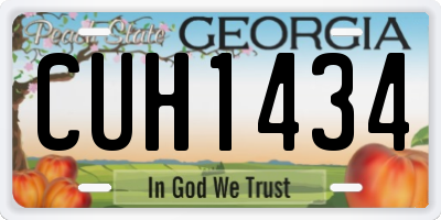 GA license plate CUH1434