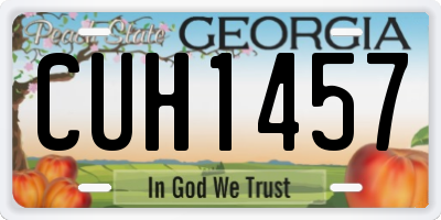 GA license plate CUH1457