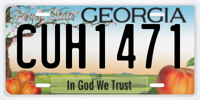 GA license plate CUH1471