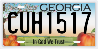 GA license plate CUH1517