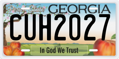 GA license plate CUH2027