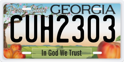GA license plate CUH2303