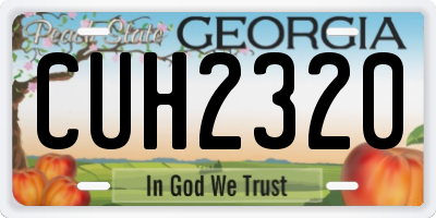 GA license plate CUH2320