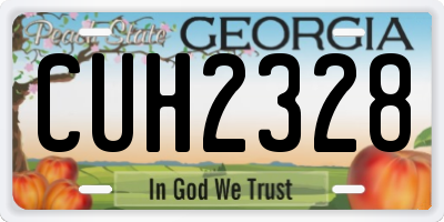 GA license plate CUH2328