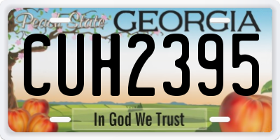 GA license plate CUH2395