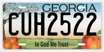 GA license plate CUH2522