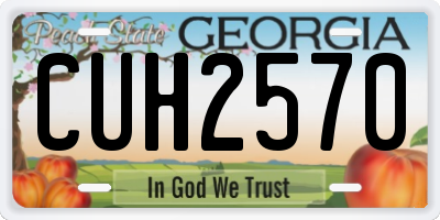 GA license plate CUH2570