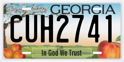 GA license plate CUH2741