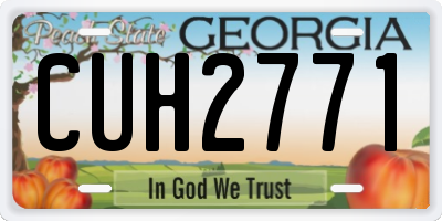GA license plate CUH2771