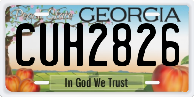 GA license plate CUH2826