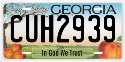 GA license plate CUH2939