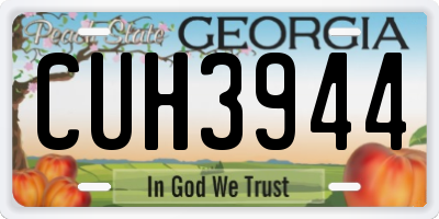 GA license plate CUH3944