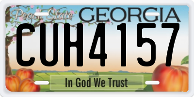 GA license plate CUH4157