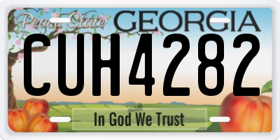 GA license plate CUH4282