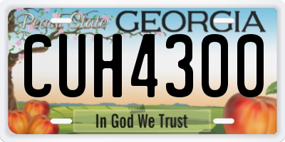GA license plate CUH4300