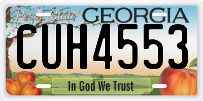 GA license plate CUH4553