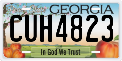 GA license plate CUH4823
