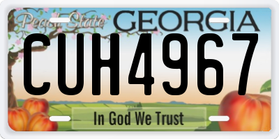 GA license plate CUH4967