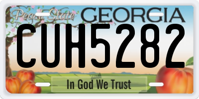 GA license plate CUH5282