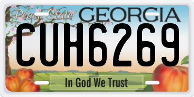 GA license plate CUH6269
