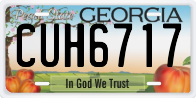 GA license plate CUH6717