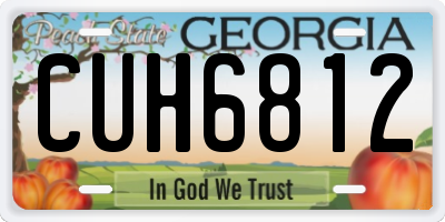 GA license plate CUH6812