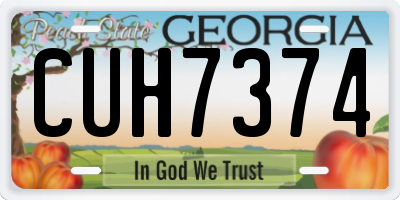 GA license plate CUH7374