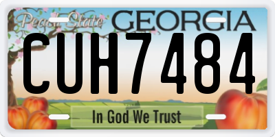 GA license plate CUH7484