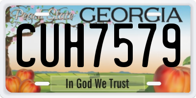GA license plate CUH7579