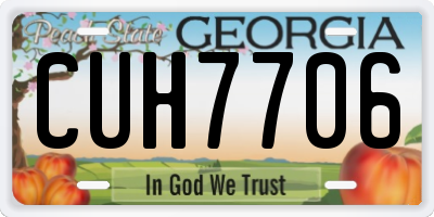 GA license plate CUH7706