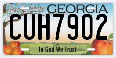 GA license plate CUH7902