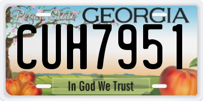 GA license plate CUH7951